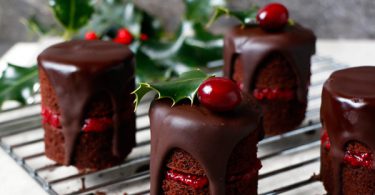 briose cu ciocolata si merisoare